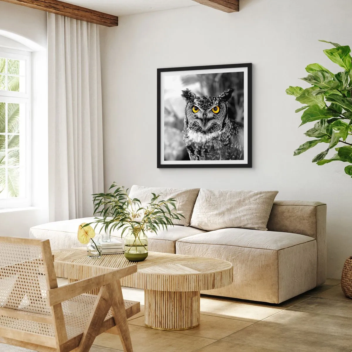 Poster in cornice nera - Non si può nascondere niente - 60x60 cm