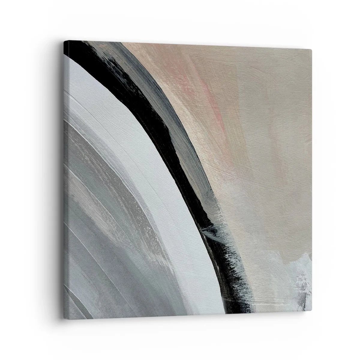 Quadro su tela - Stampe su Tela - Composizione: arco di nero e grigio - 30x30 cm