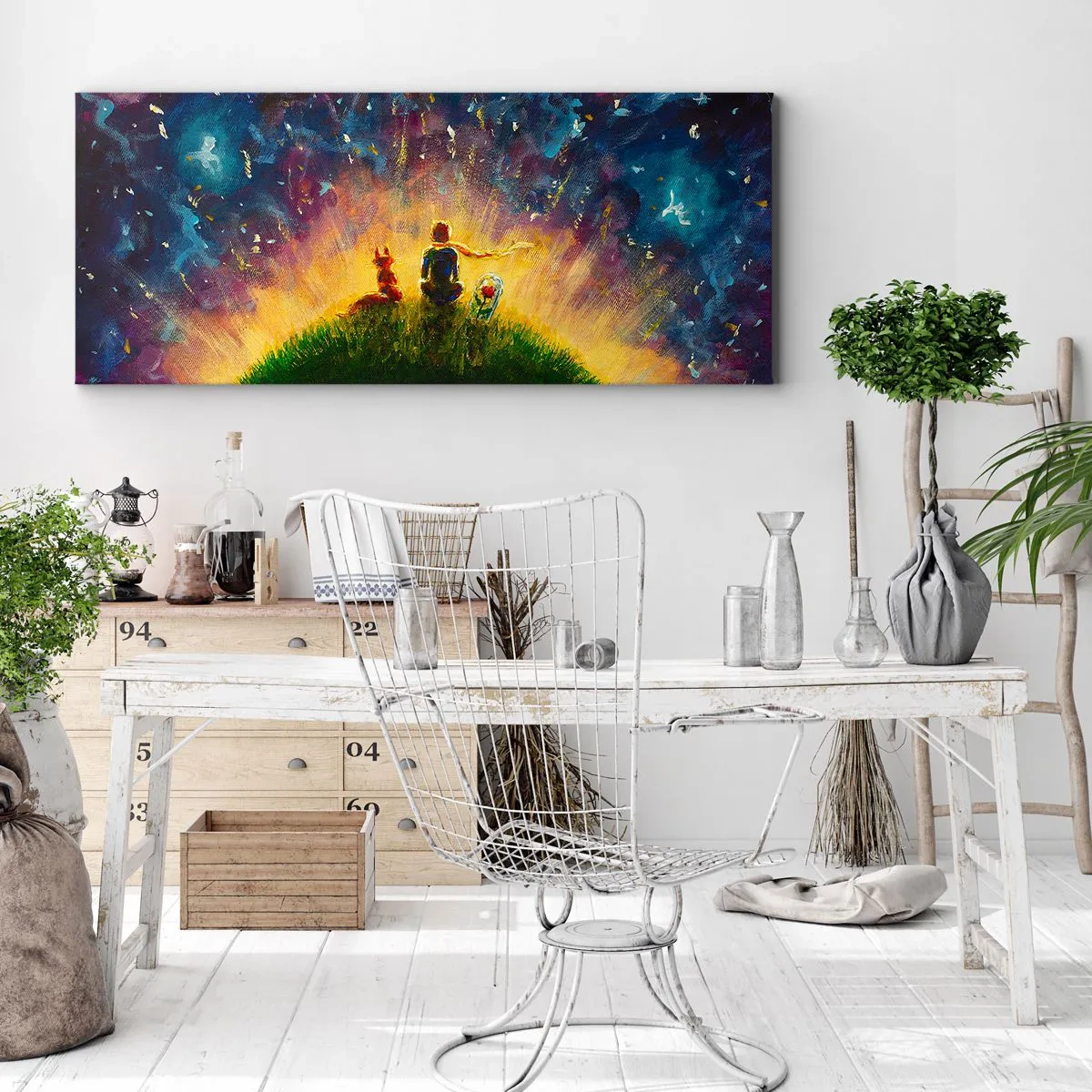 Quadro su tela - Stampe su Tela - Amore e amicizia: l'intero mondo - 100x40 cm