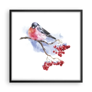 Poster in cornice nera - L'inverno a colori - 50x50 cm