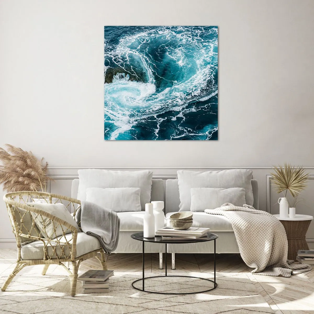 Quadro su vetro - La porta verso il centro della Terra - 30x30 cm