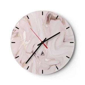 Orologio da parete - Orologio in Vetro - Nella follia rosa - 40x40 cm