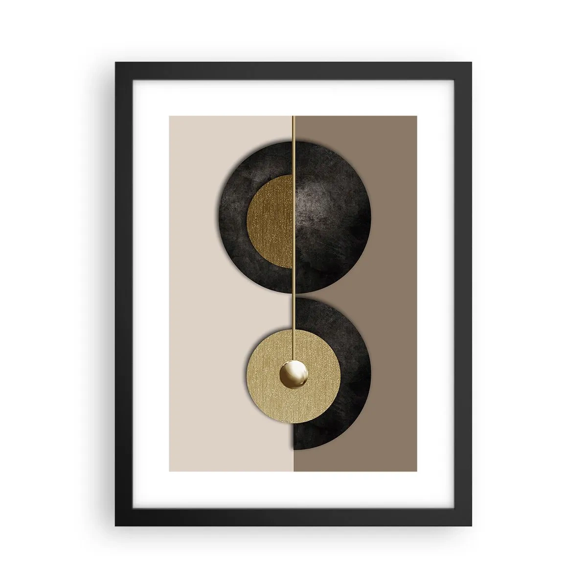 Poster in cornice nera - Variazioni attorno al cerchio - 30x40 cm