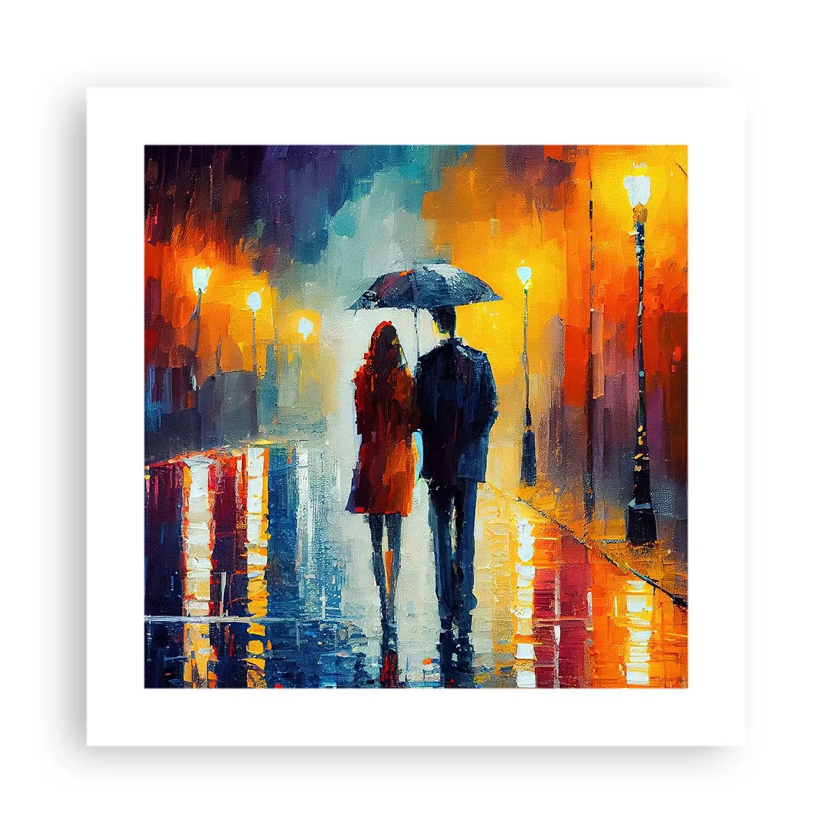 Poster - Insieme la notte è colorata - 40x40 cm
