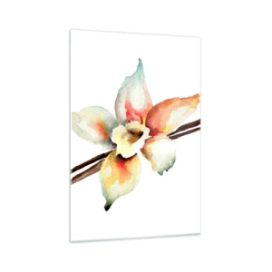 Quadro su vetro - Illustrazione floreale ad acquerello in colori pastello - 70x100cm - Dolcezza versata con la vernice - Decorazione murale moderna per soggiorno e camera da letto ARTTOR