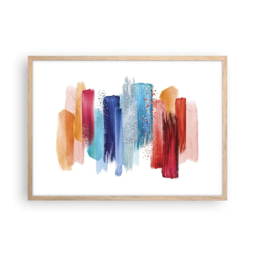 Poster in cornice rovere chiaro - In alto e in basso - 70x50 cm