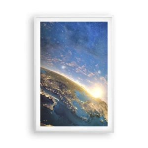 Poster in cornice bianca - Guardiamoci da lontano - 61x91 cm