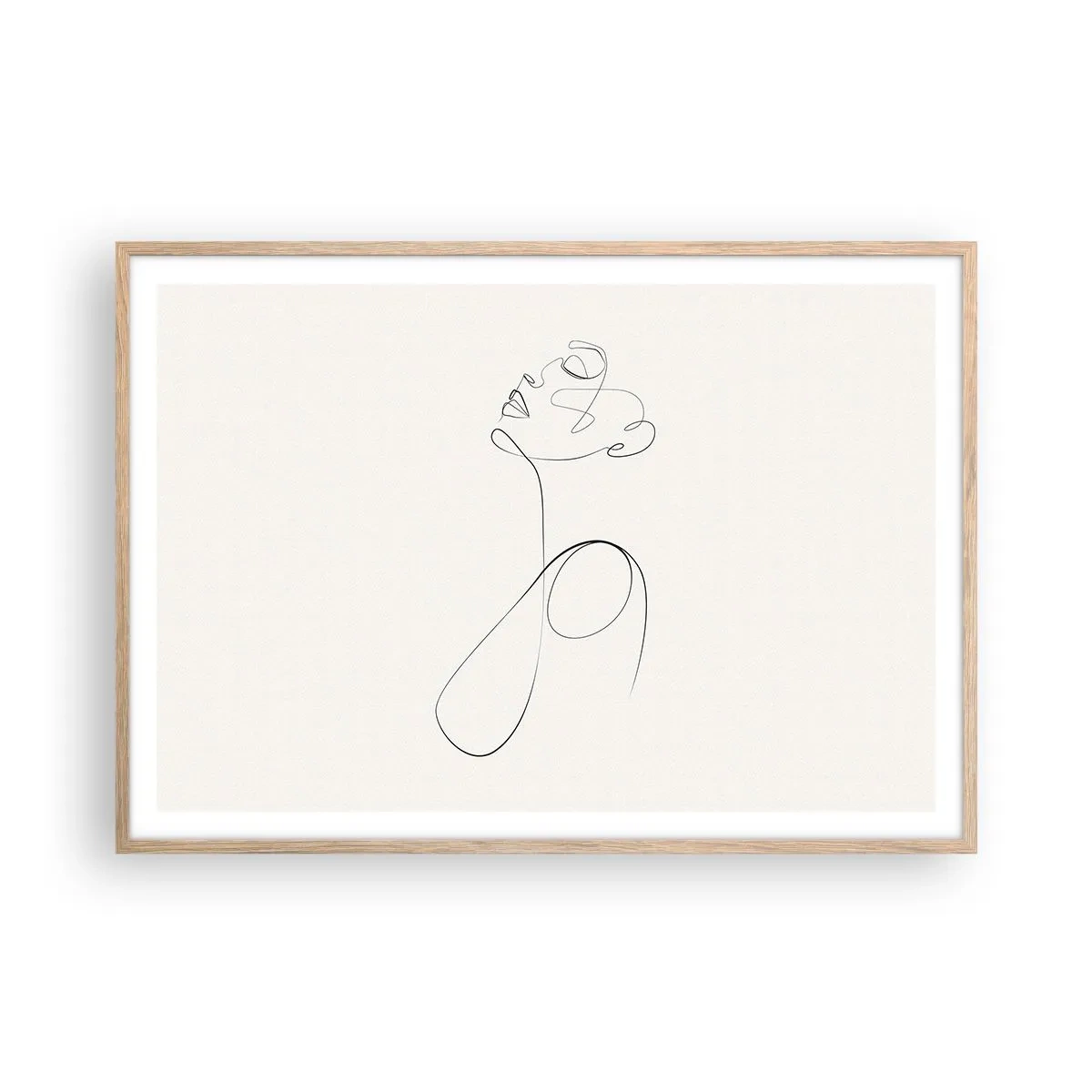 Poster in cornice rovere chiaro - Avvolta nei sogni - 100x70 cm