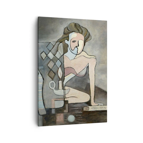 Quadro su tela - Stampe su Tela - Figure astratte in una composizione simbolica dal significato profondo - 50x70cm - Mosaico di spirito e materia - Decorazione murale moderna per soggiorno e camera da letto ARTTOR