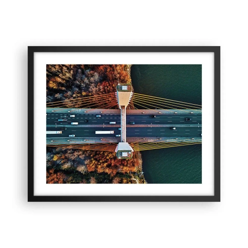 Poster in cornice nera - Oltre il fiume, oltre il bosco - 50x40 cm