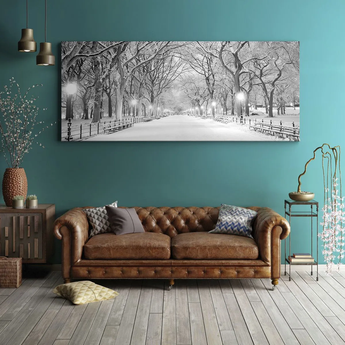 Quadro su tela - Stampe su Tela - Quattro stagioni: l'inverno - 90x30 cm
