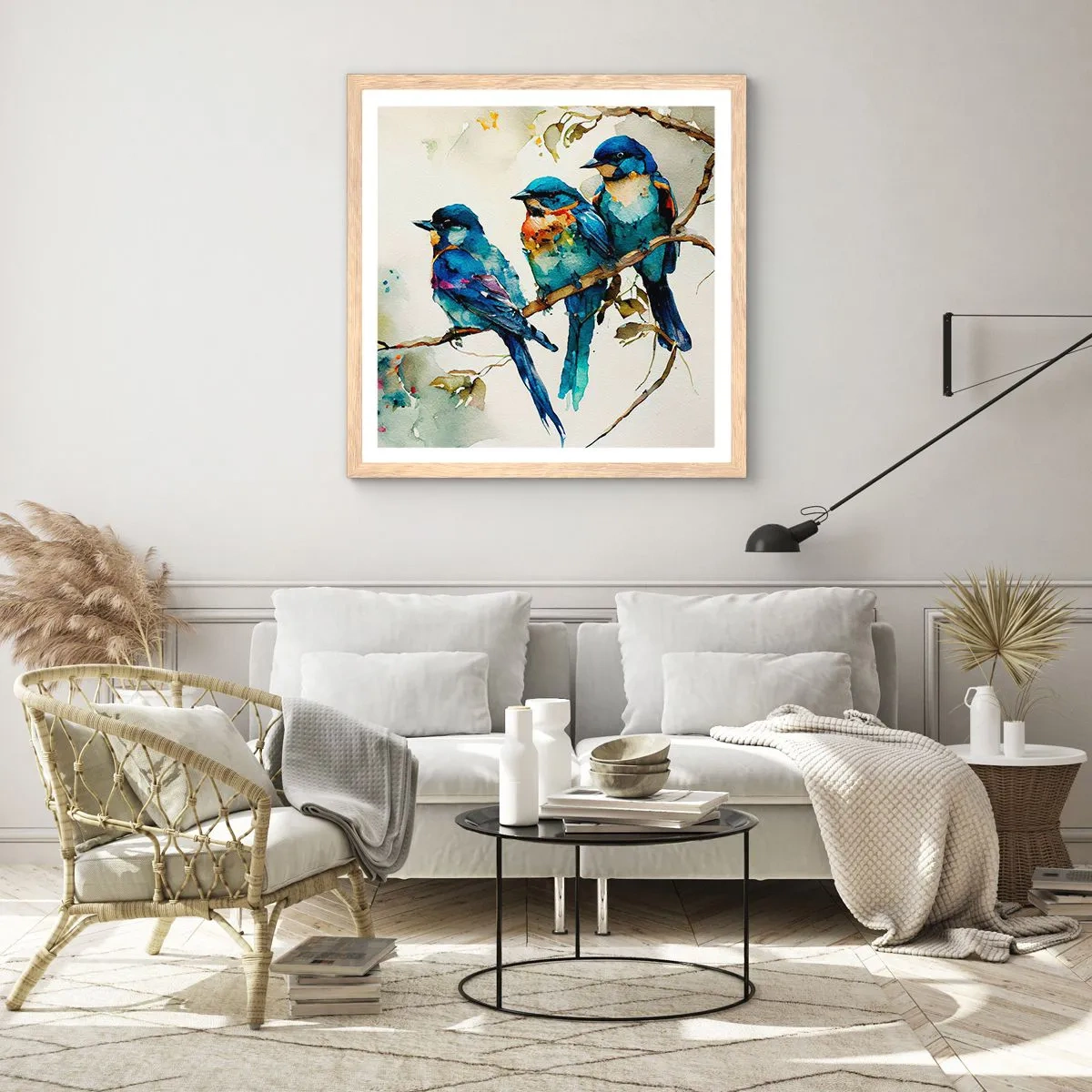 Poster in cornice rovere chiaro - Si è offeso? - 60x60 cm