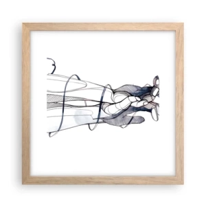 Poster in cornice rovere chiaro - Studio del tocco - 30x30 cm