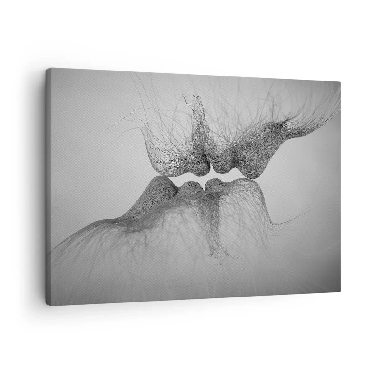 Quadro su tela - Stampe su Tela - Un bacio astratto presentato in una forma eterea - 70x50cm - Il bacio del vento - Decorazione murale moderna per soggiorno e camera da letto ARTTOR