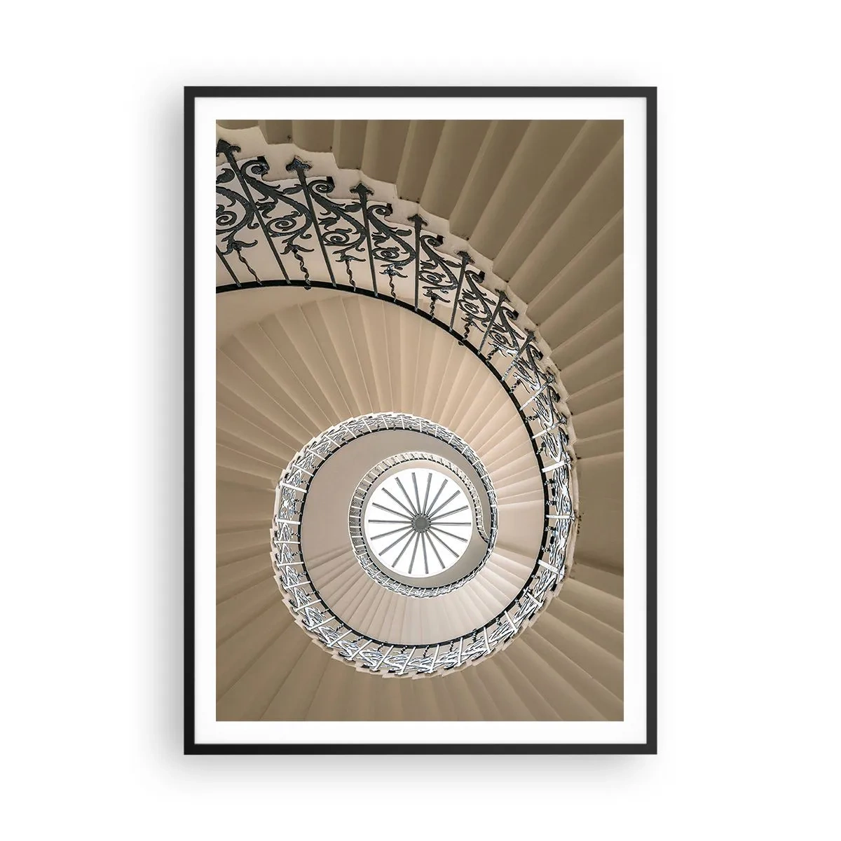 Poster in cornice nera - Al centro della chiocciola - 70x100 cm