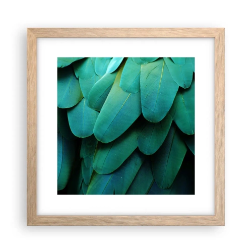 Poster in cornice rovere chiaro - Precisione da pappagallo - 30x30 cm