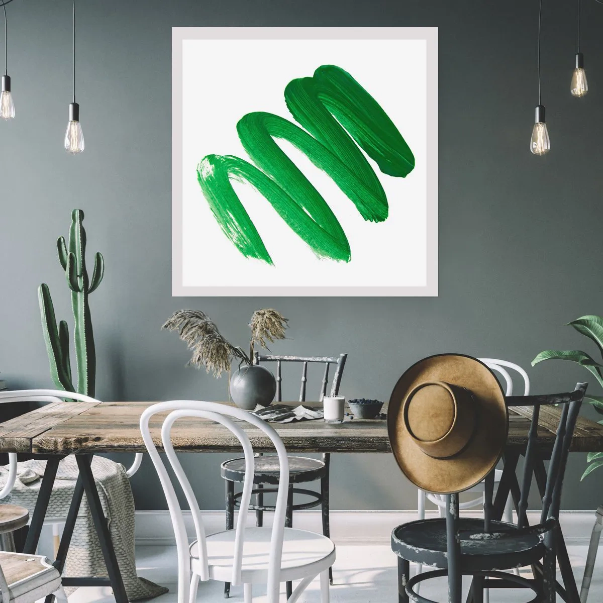 Poster - Scherzo verde - 60x60 cm