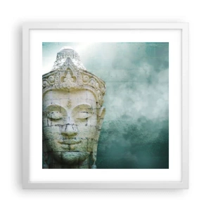 Poster in cornice bianca - Cercando la luce - 40x40 cm