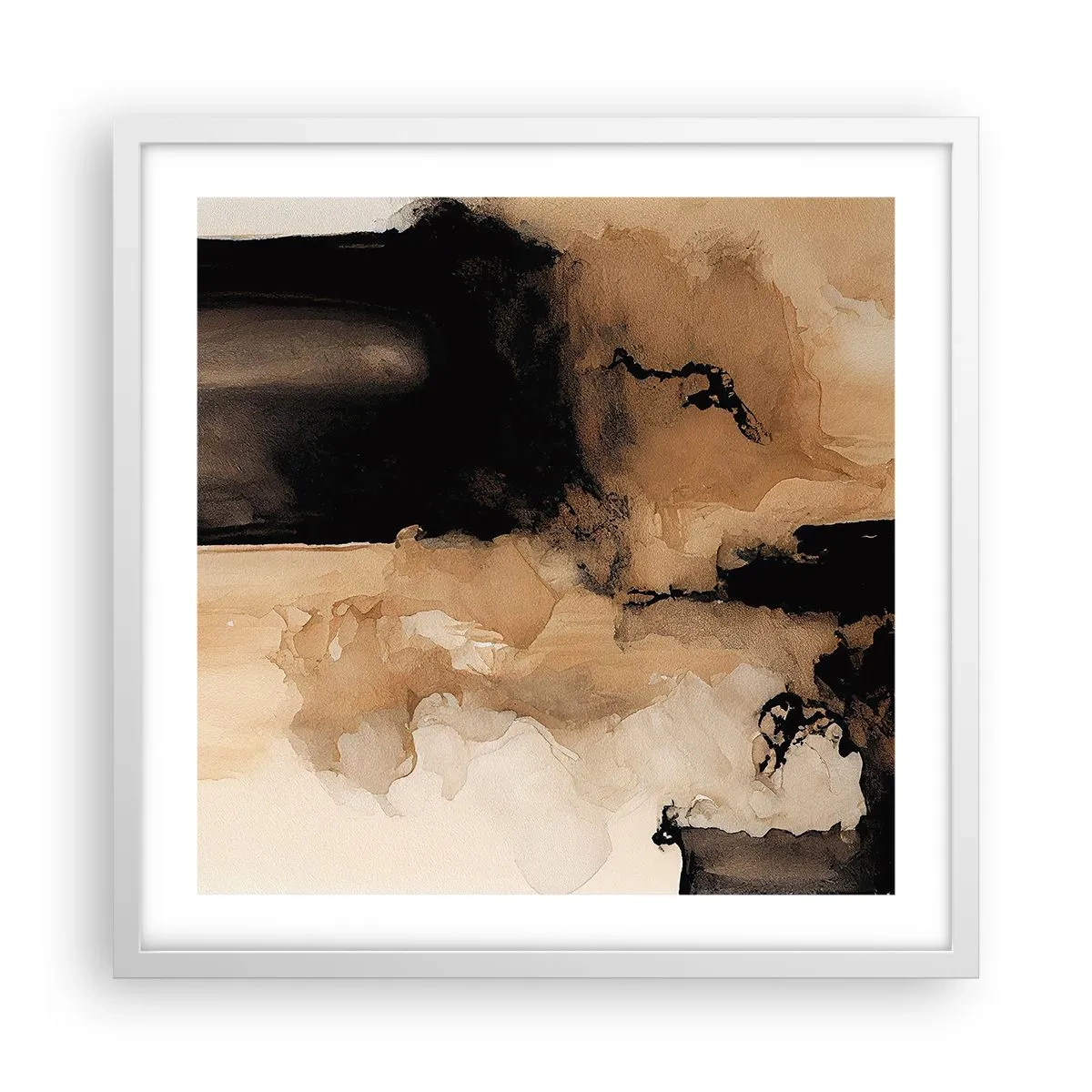 Poster in cornice bianca - Astrazione intrigante - 50x50 cm