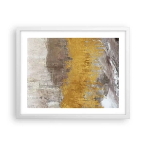 Poster in cornice bianca - Soffio dorato - 50x40 cm