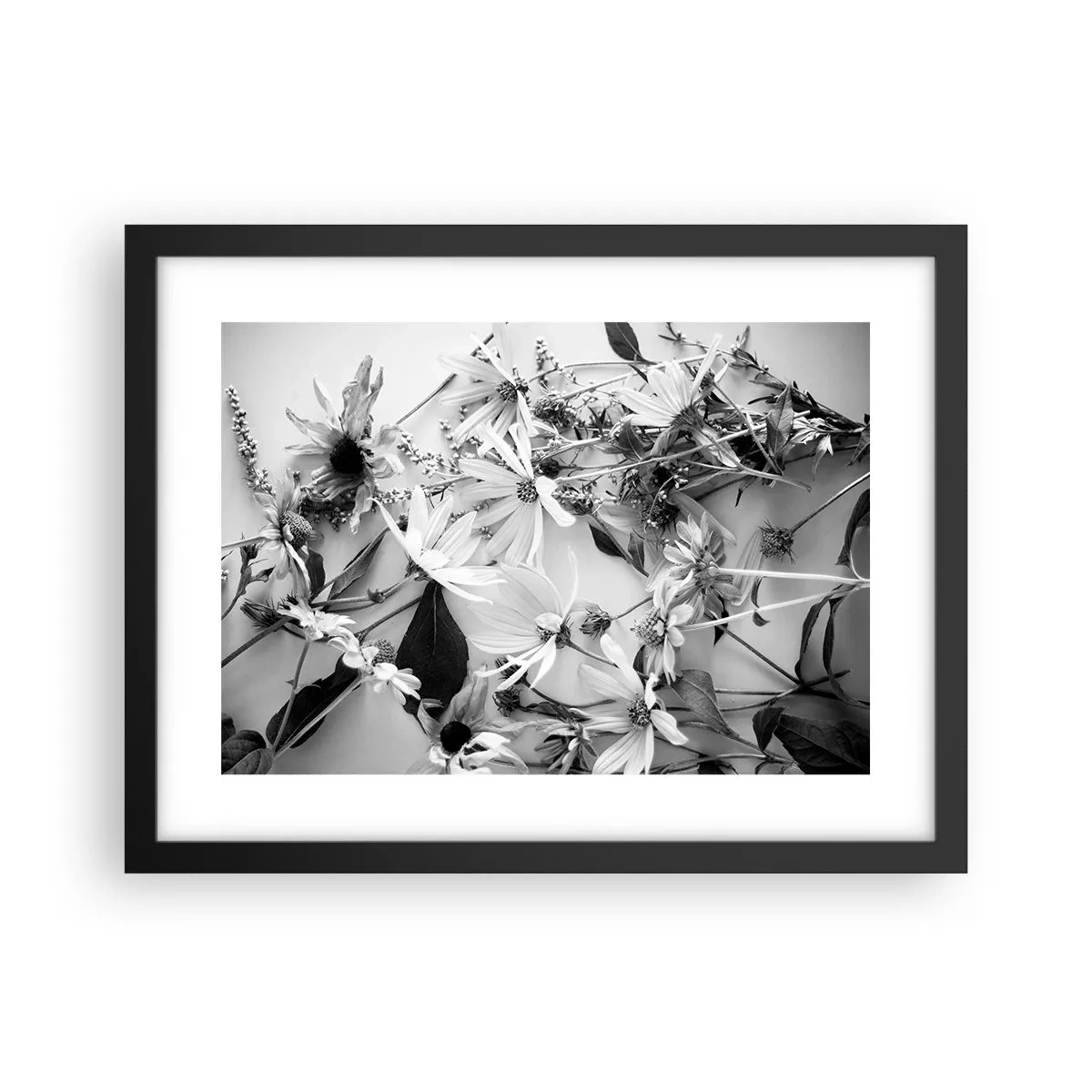 Poster in cornice nera - Un non bouquet di fiori - 40x30 cm