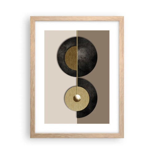 Poster in cornice rovere chiaro - Variazioni attorno al cerchio - 30x40 cm