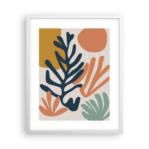 Poster in cornice bianca - Mare di coralli - 40x50 cm