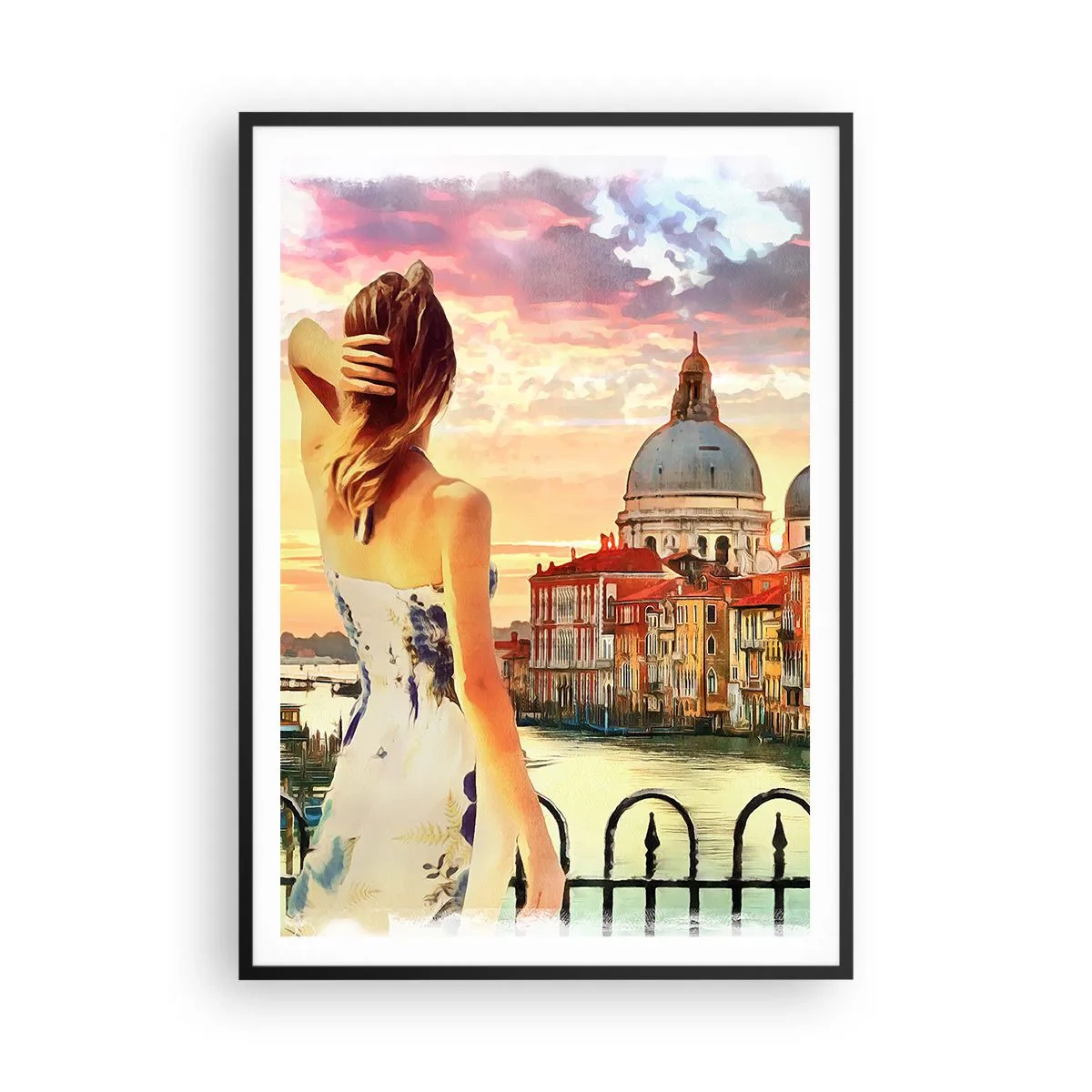 Poster in cornice nera - Se un'avventura allora solo a... - 70x100 cm