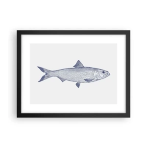 Poster in cornice nera - Un saluto dai mari del nord - 40x30 cm