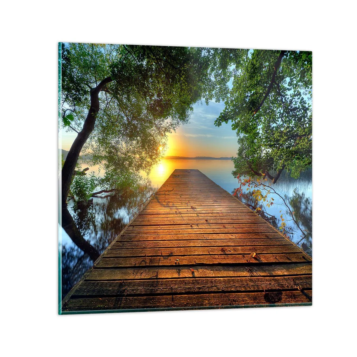 Quadro su vetro - Non avere fretta, siediti - 70x70 cm