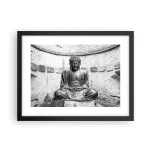Poster in cornice nera - Alla fonte della pace - 40x30 cm