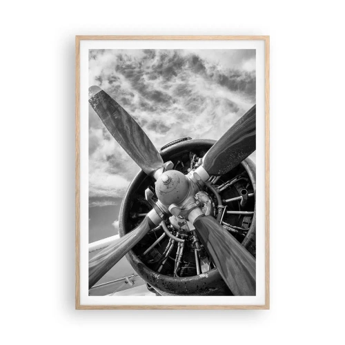 Poster in cornice rovere chiaro - Il dominatore dell'aria - 70x100 cm