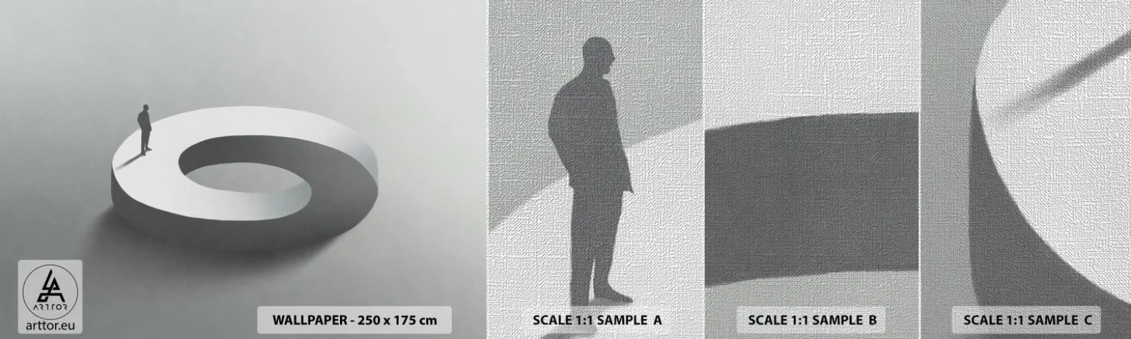 Campione di Fotomurale Premium Canvas - Prova a cavartela - Uomo, 3D, Uomo d'affari - 100x30 cm