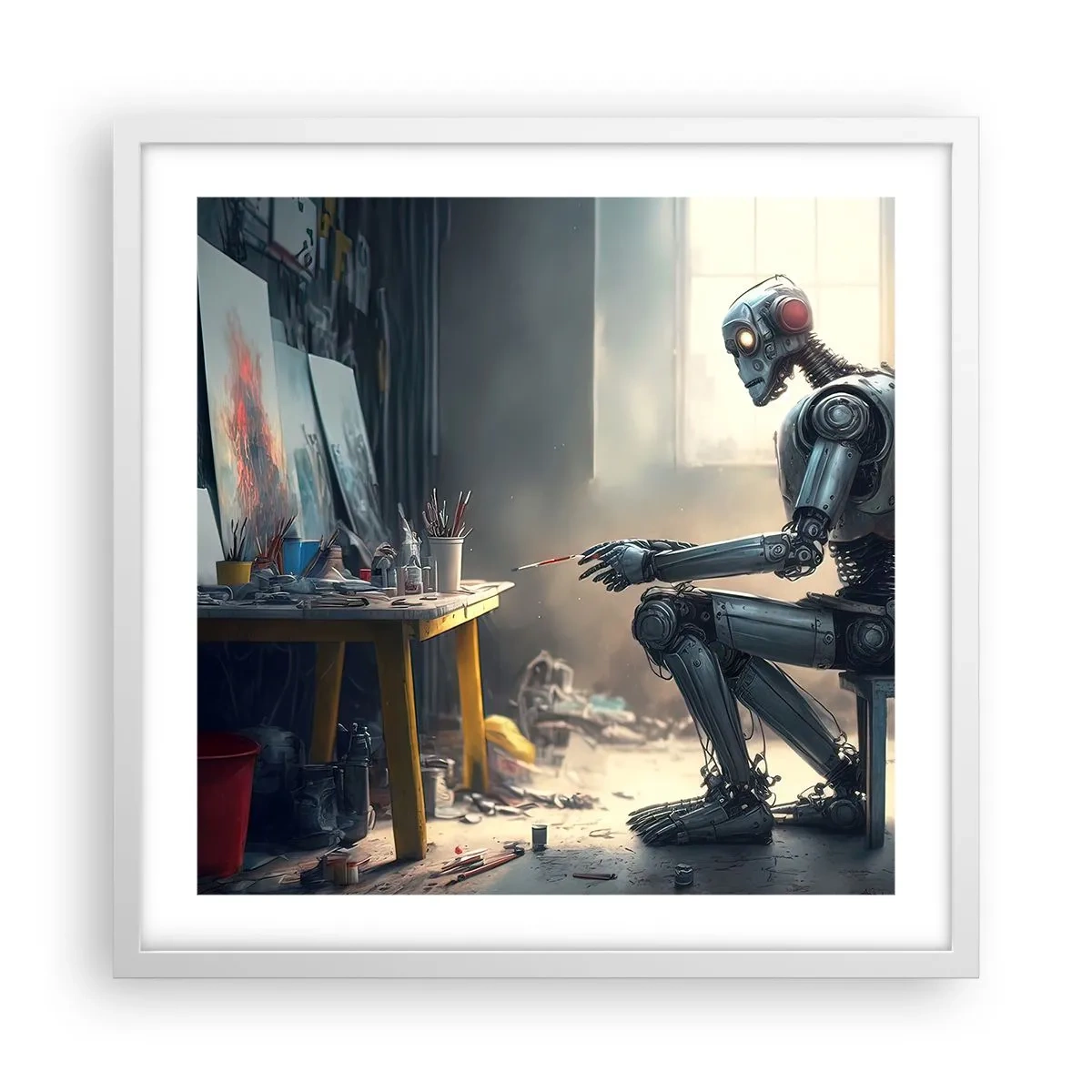 Poster in cornice bianca - Atto creativo - 50x50 cm
