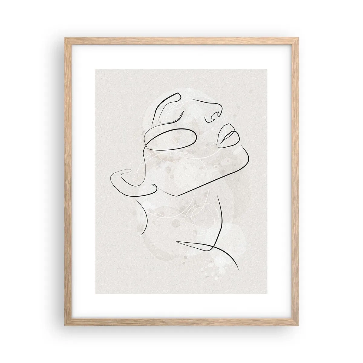 Poster in cornice rovere chiaro - Profilo di sogno - 40x50 cm