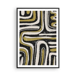 Poster in cornice nera - Composizione: strade e vicoli - 70x100 cm