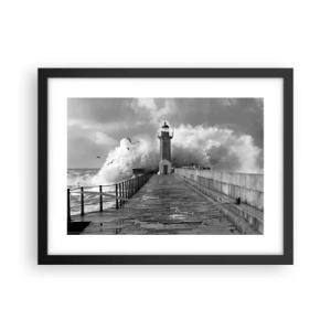 Poster in cornice nera - Senza paura - 40x30 cm