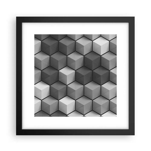 Poster in cornice nera - Puzzle cubista - 30x30 cm