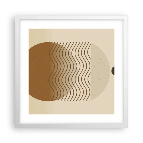 Poster in cornice bianca - Sull'origine delle figure geometriche - 40x40 cm