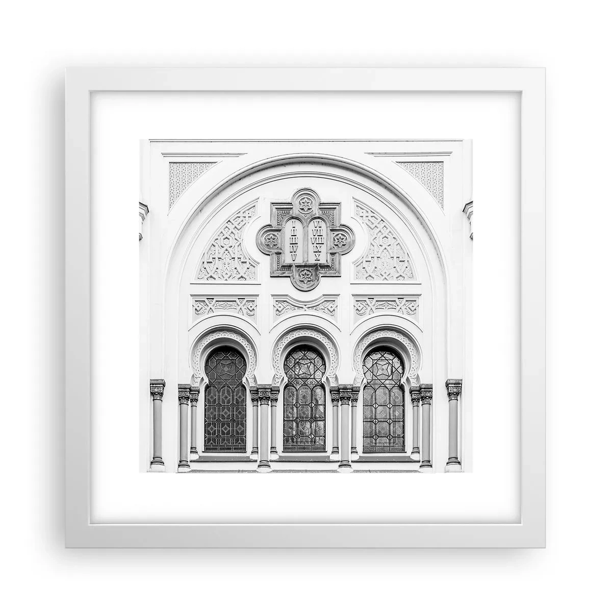 Poster in cornice bianca - Al confine delle culture - 30x30 cm