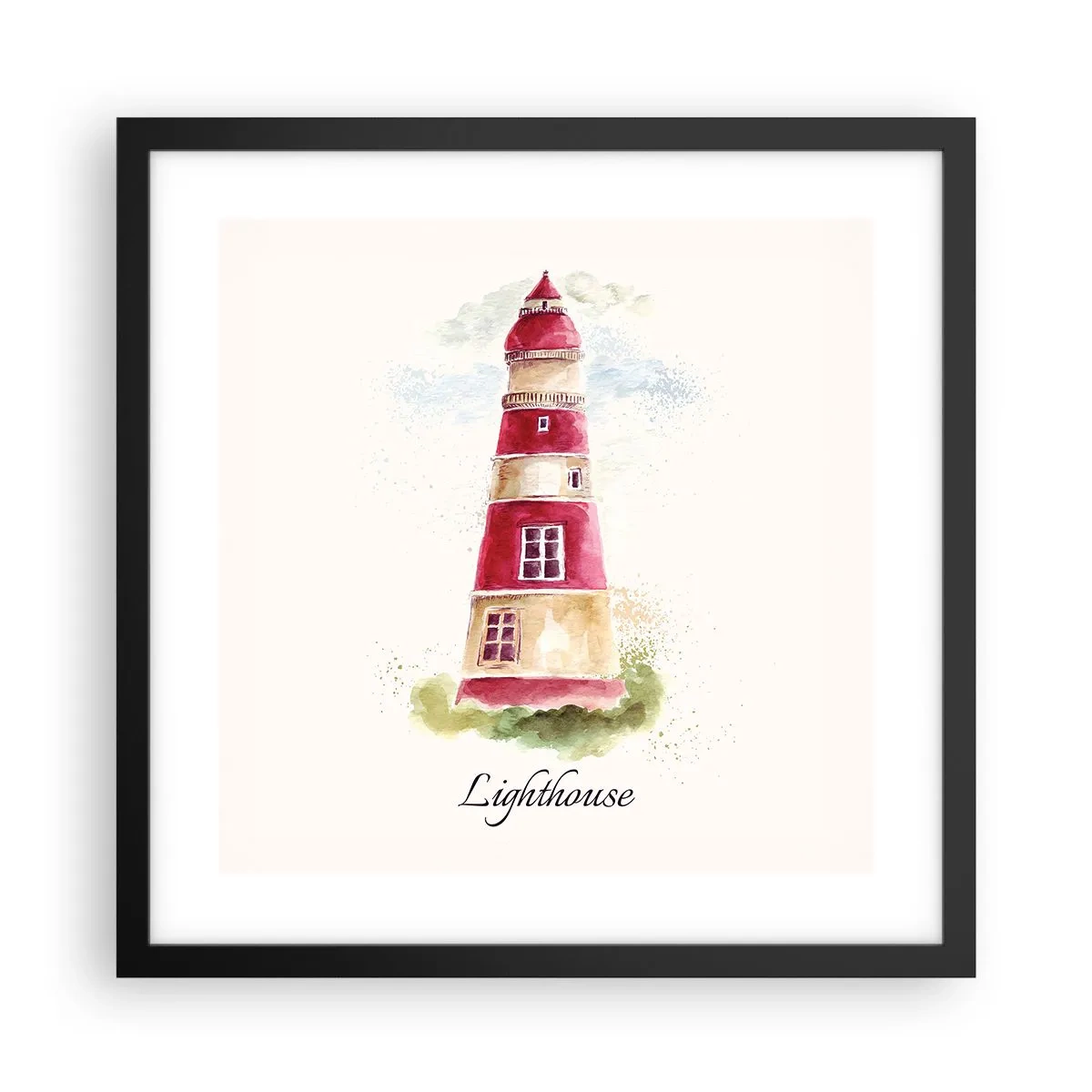 Poster in cornice nera - Attorno è sempre bel tempo - 40x40 cm