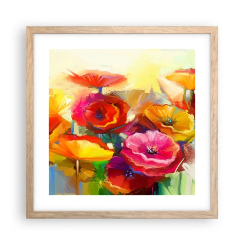 Poster in cornice rovere chiaro - Non solo rossi - 40x40 cm