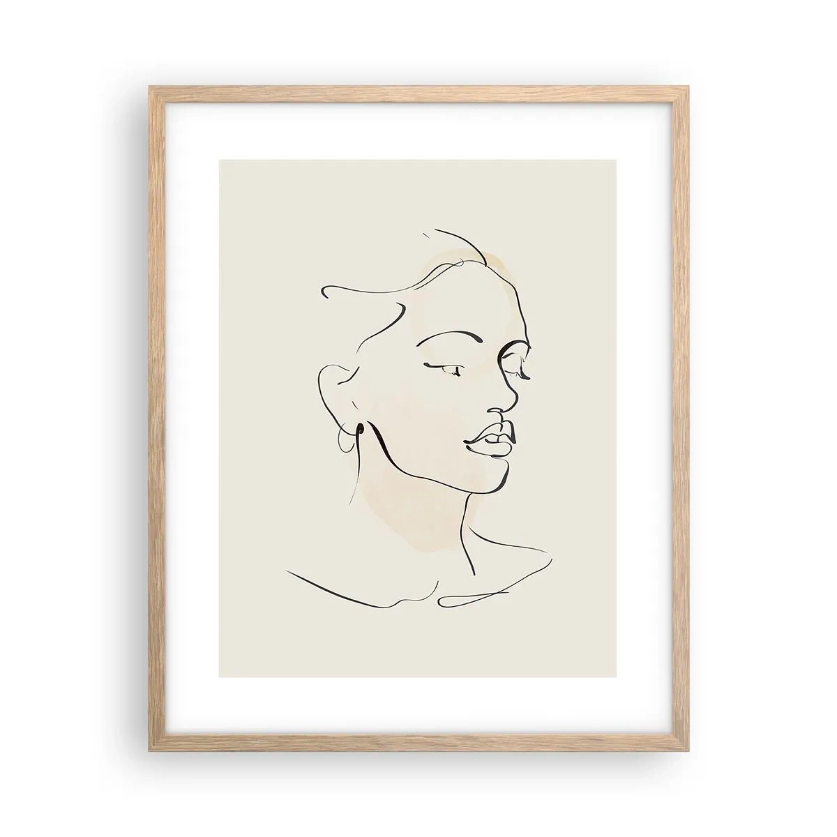 Poster in cornice rovere chiaro - Linea sicura - 40x50 cm