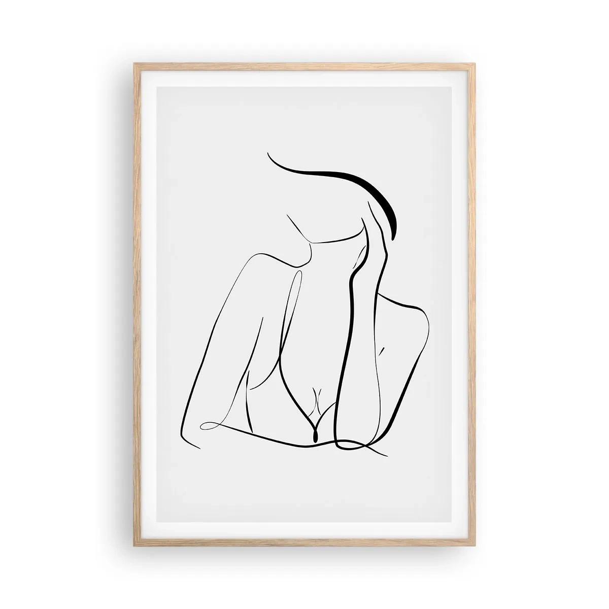 Poster in cornice rovere chiaro - Sull'onda dei sogni - 70x100 cm