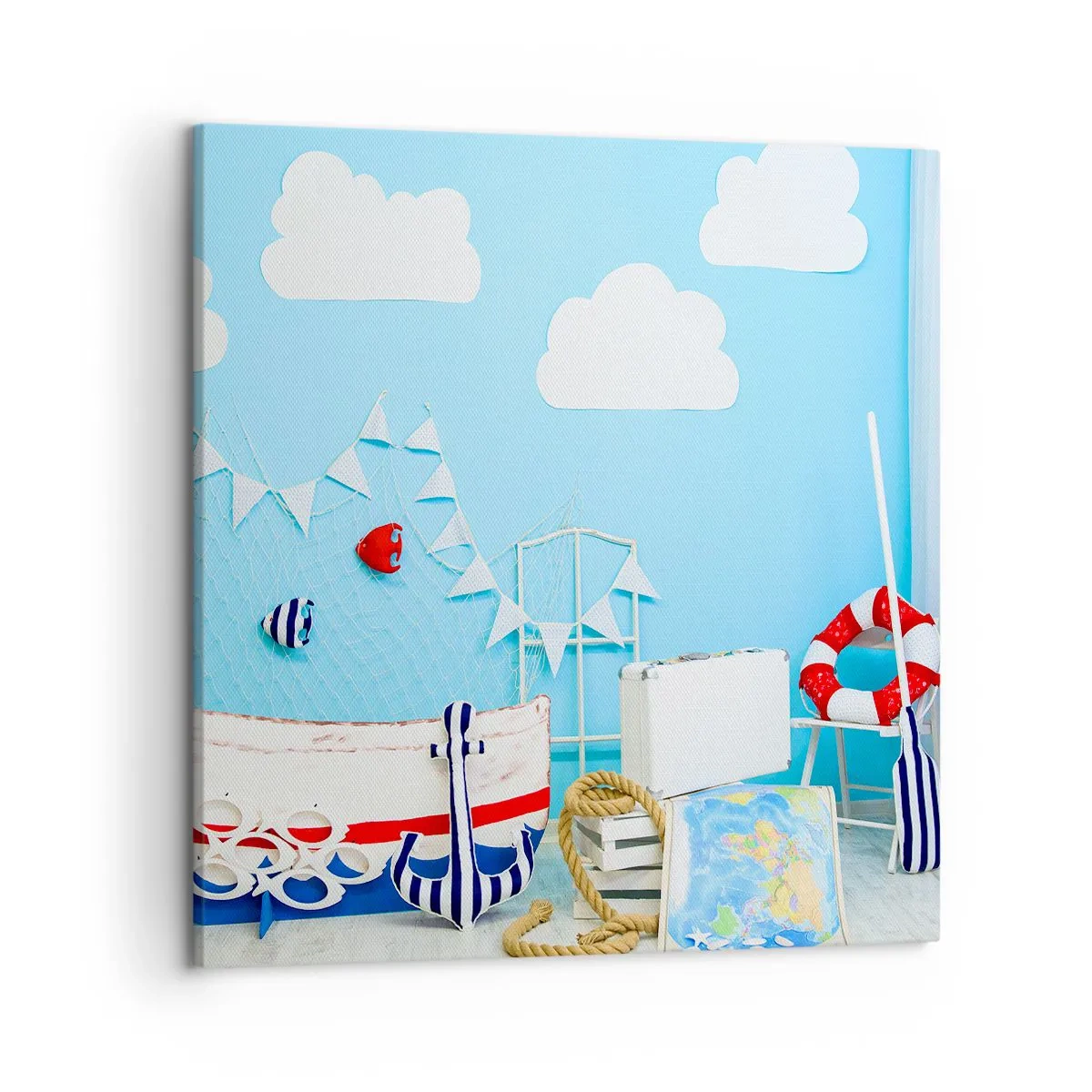 Quadro su tela - Stampe su Tela - La nostalgia delle avventure dei bambini - 50x50 cm