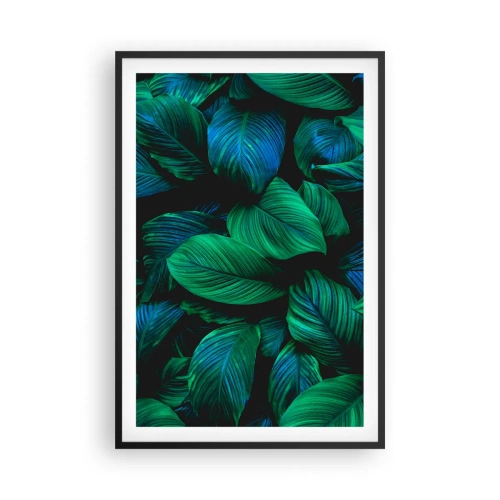 Poster in cornice nera - Nella folla verde - 61x91 cm