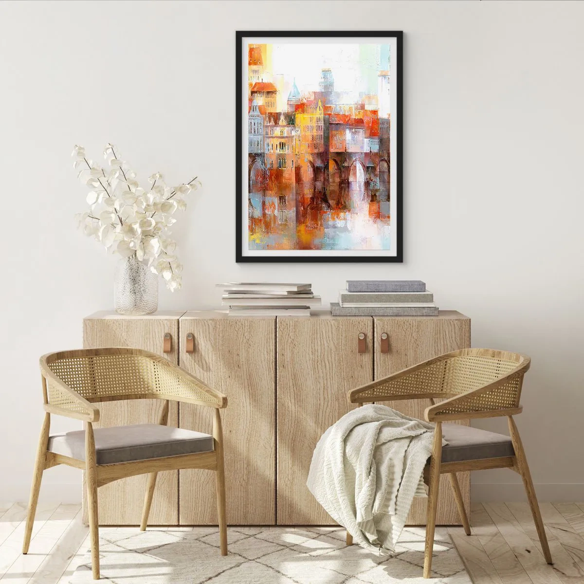 Poster in cornice nera - Anche sotto il ponte è bello - 30x40 cm