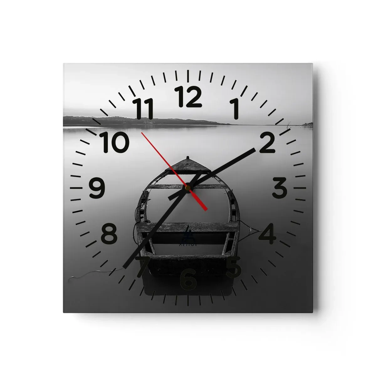 Orologio da parete - Orologio in Vetro - Nostalgia e malinconia - 40x40 cm