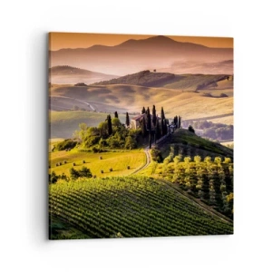Quadro su tela - Stampe su Tela - Arcadia: paesaggio toscano - 70x70 cm