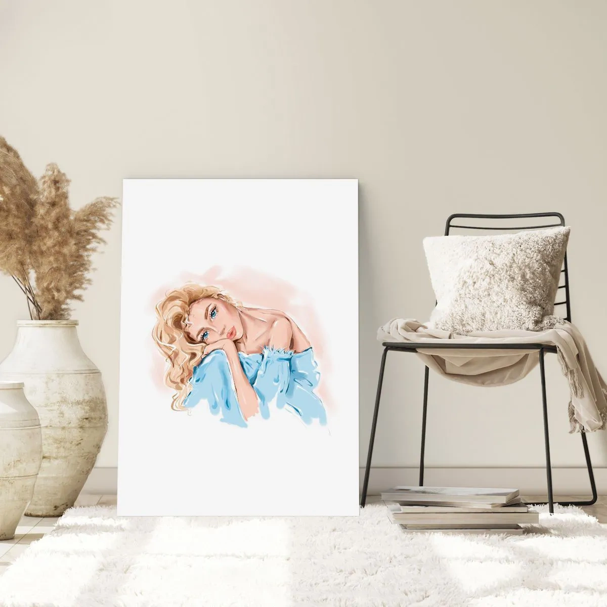 Poster - Sognante nel blu - 61x91 cm